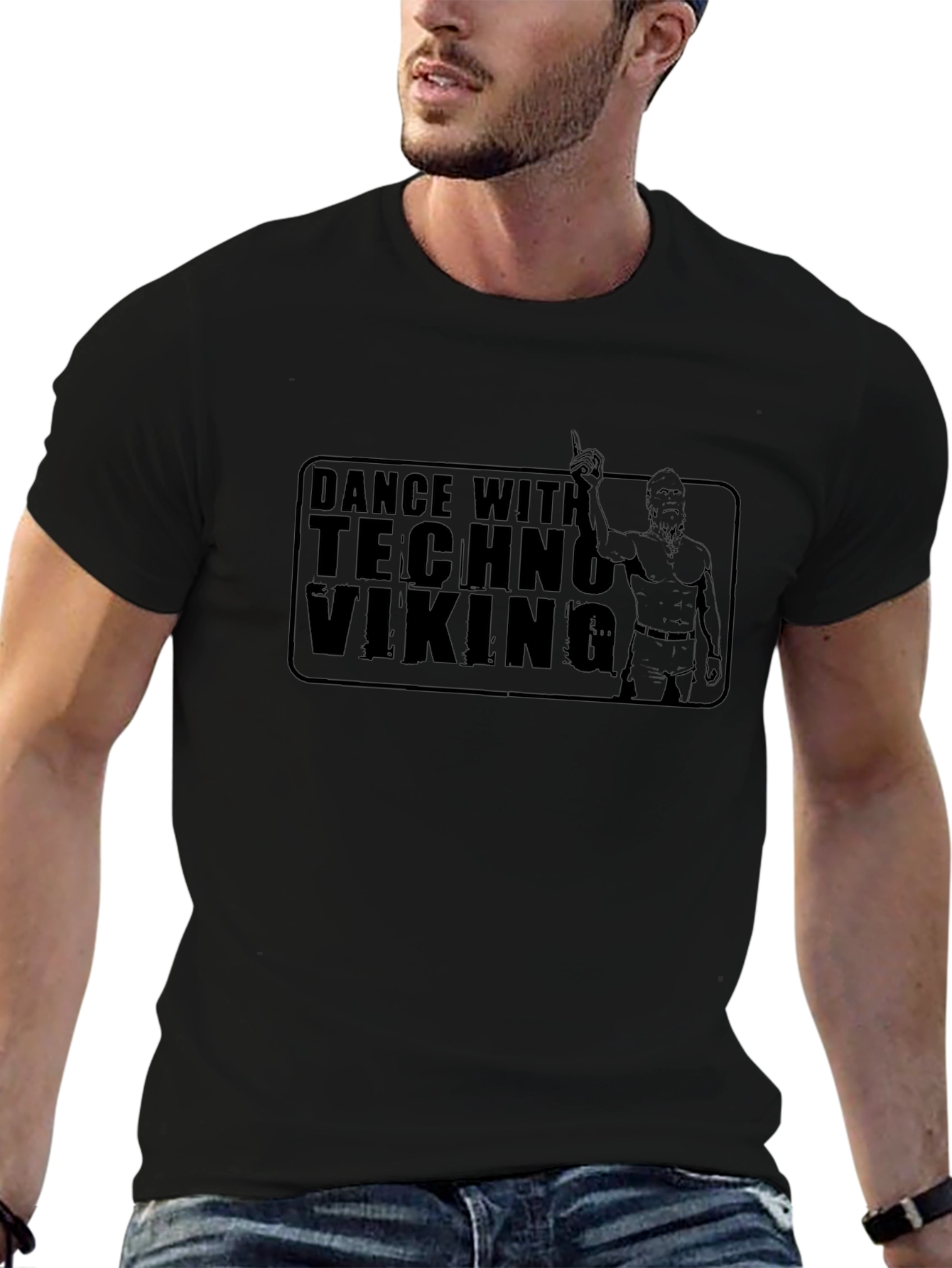 Dance with Techno Viking T-Shirt - Black
