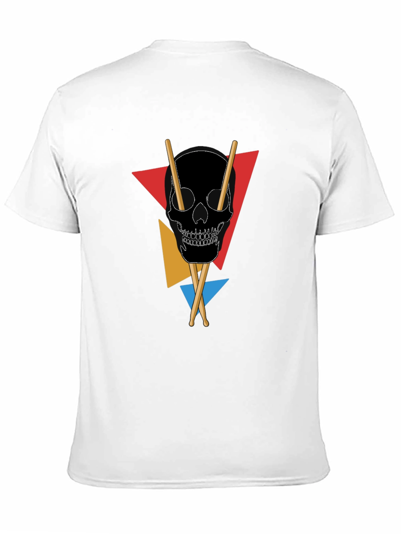 Skull & Drumsticks Graphic Tee - Modern Design