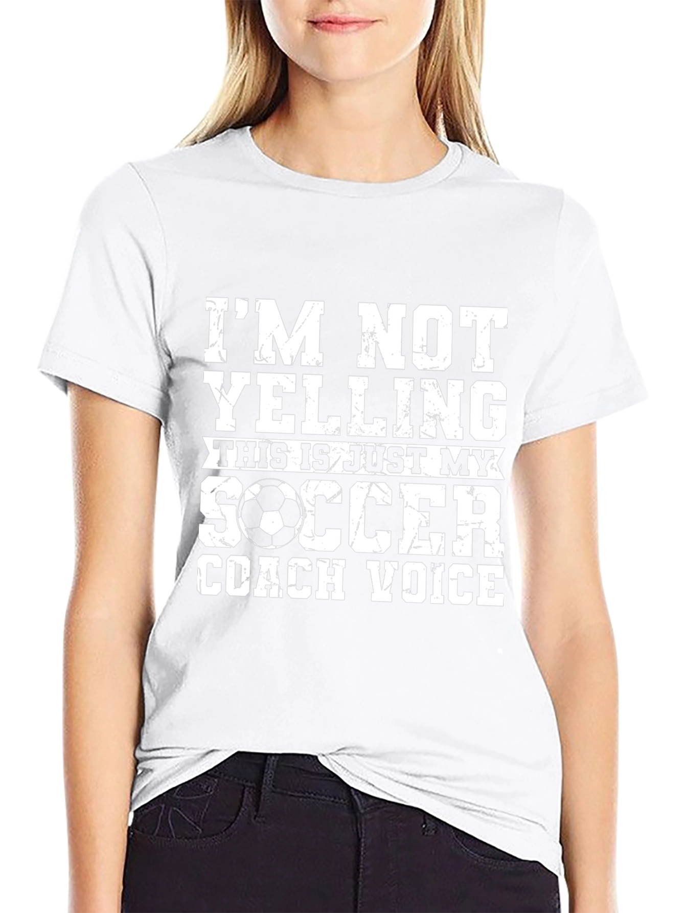 Soccer Coach T-Shirt: Im Not Yelling - Coach Voice