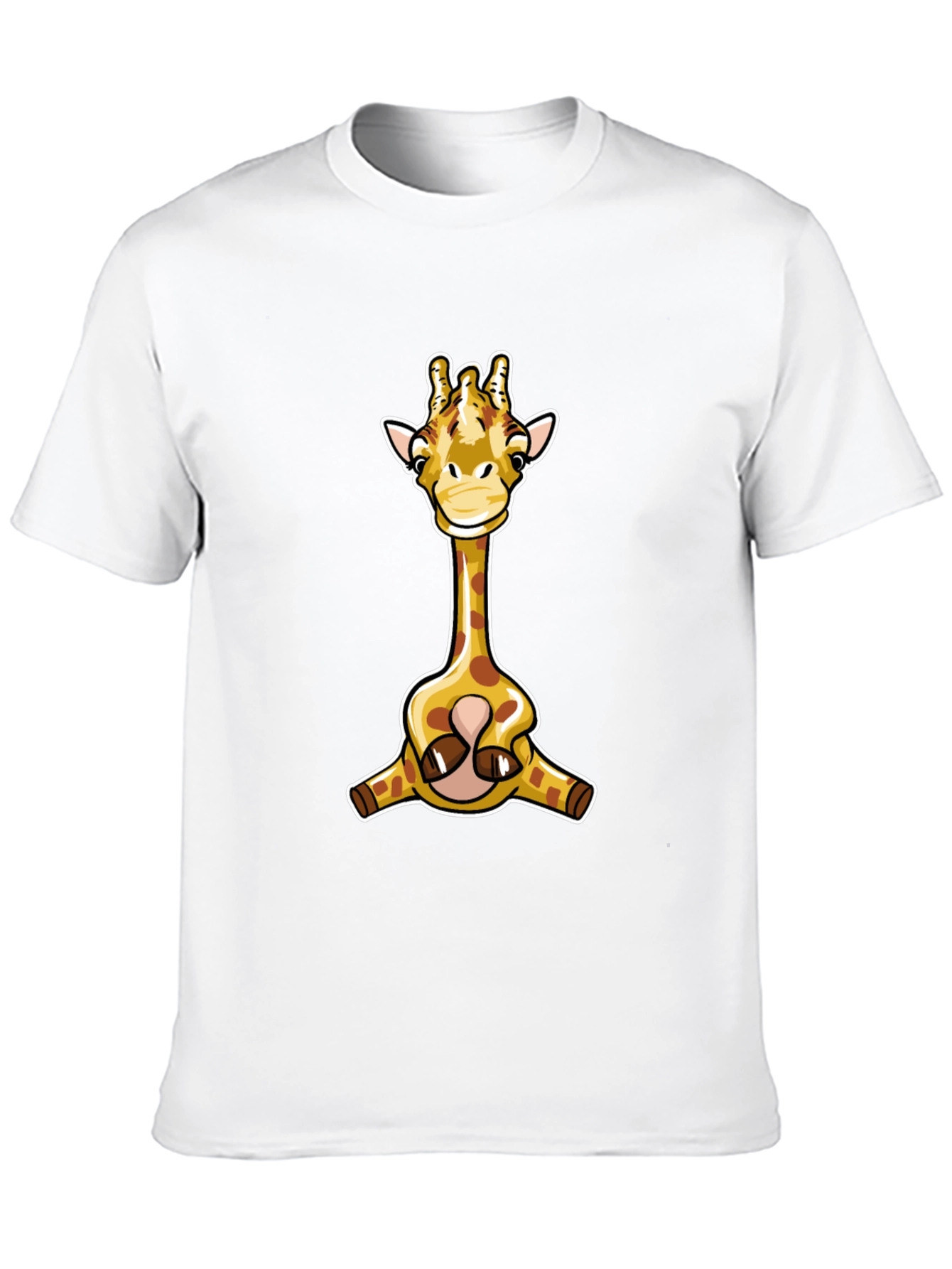 Giraffe Graphic T-Shirt - Black Cotton Tee