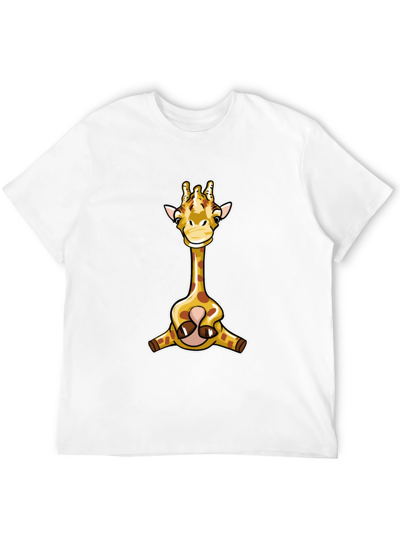 Giraffe Graphic T-Shirt - Black Cotton Tee