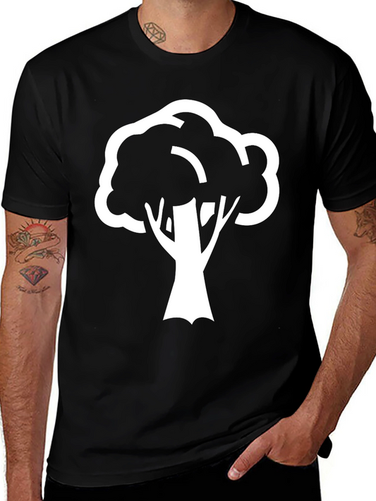 Black Tree Graphic Tee - Nature Inspired Casual Wear
