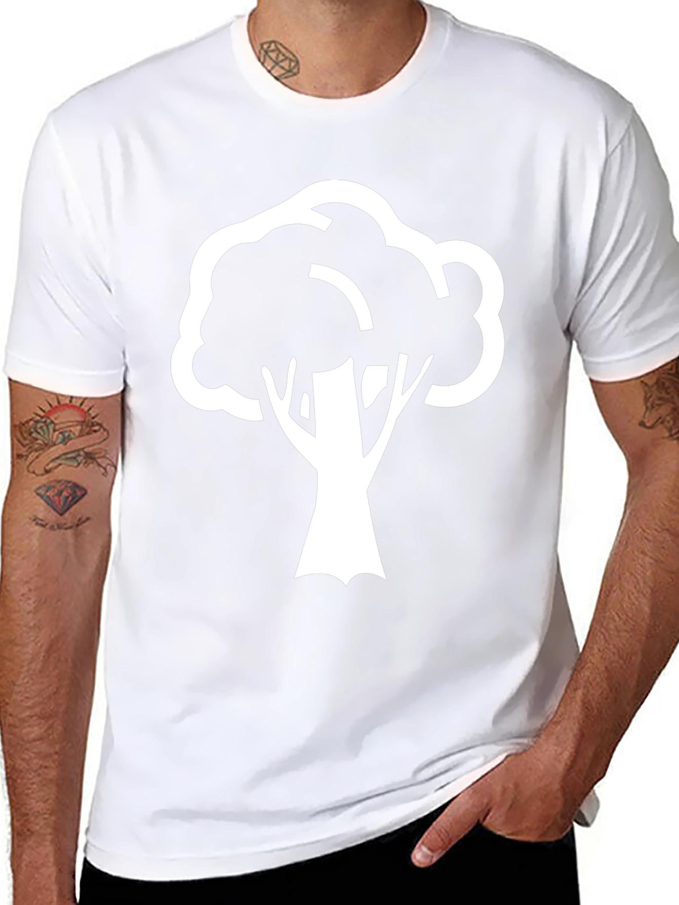 Black Tree Graphic Tee - Nature Inspired Casual Wear
