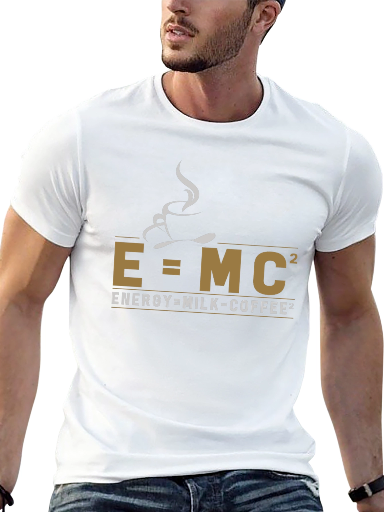 E=MC² Coffee T-Shirt - Science & Caffeine Tee