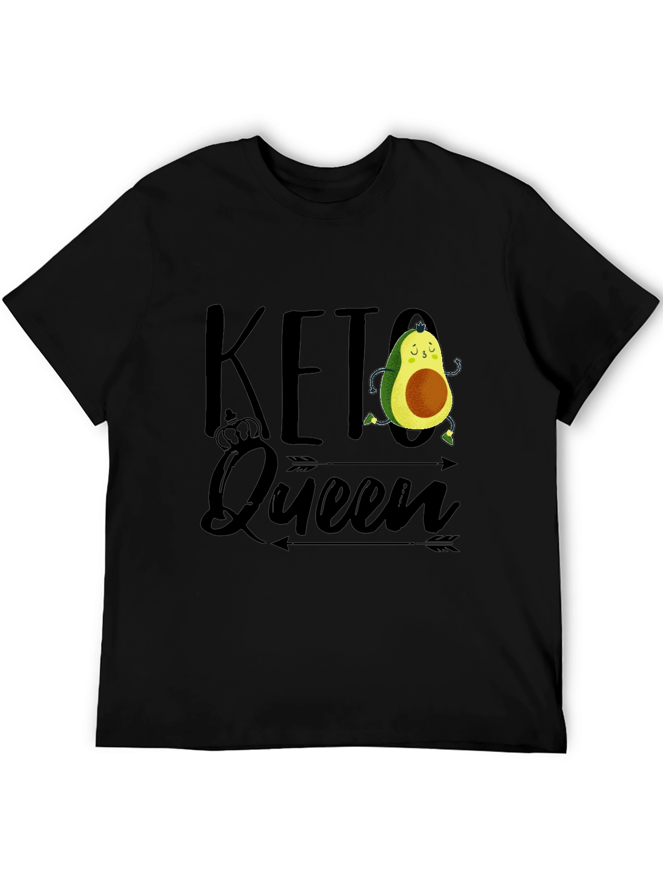 Keto Queen Avocado T-Shirt - Black