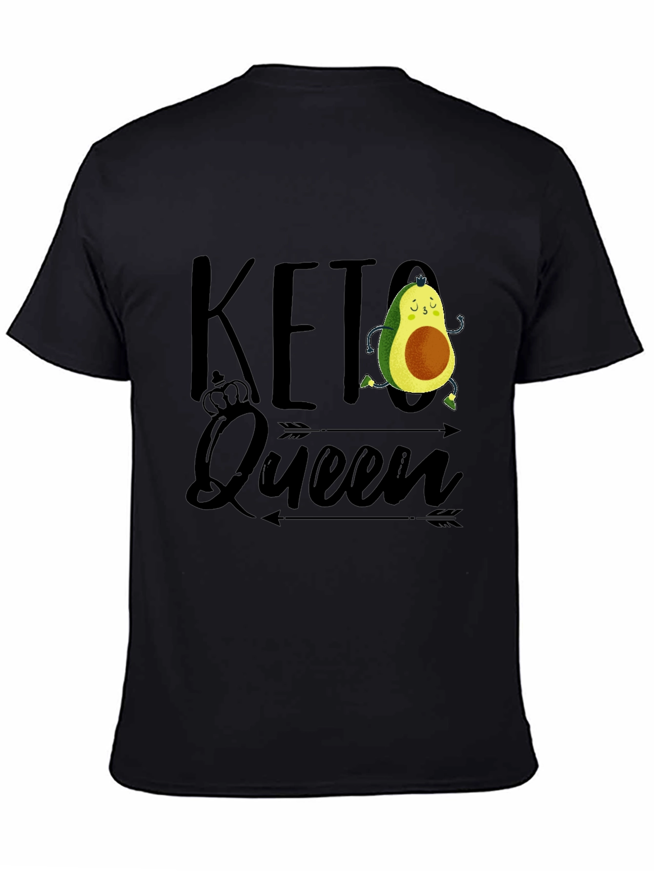 Keto Queen Avocado T-Shirt - Black