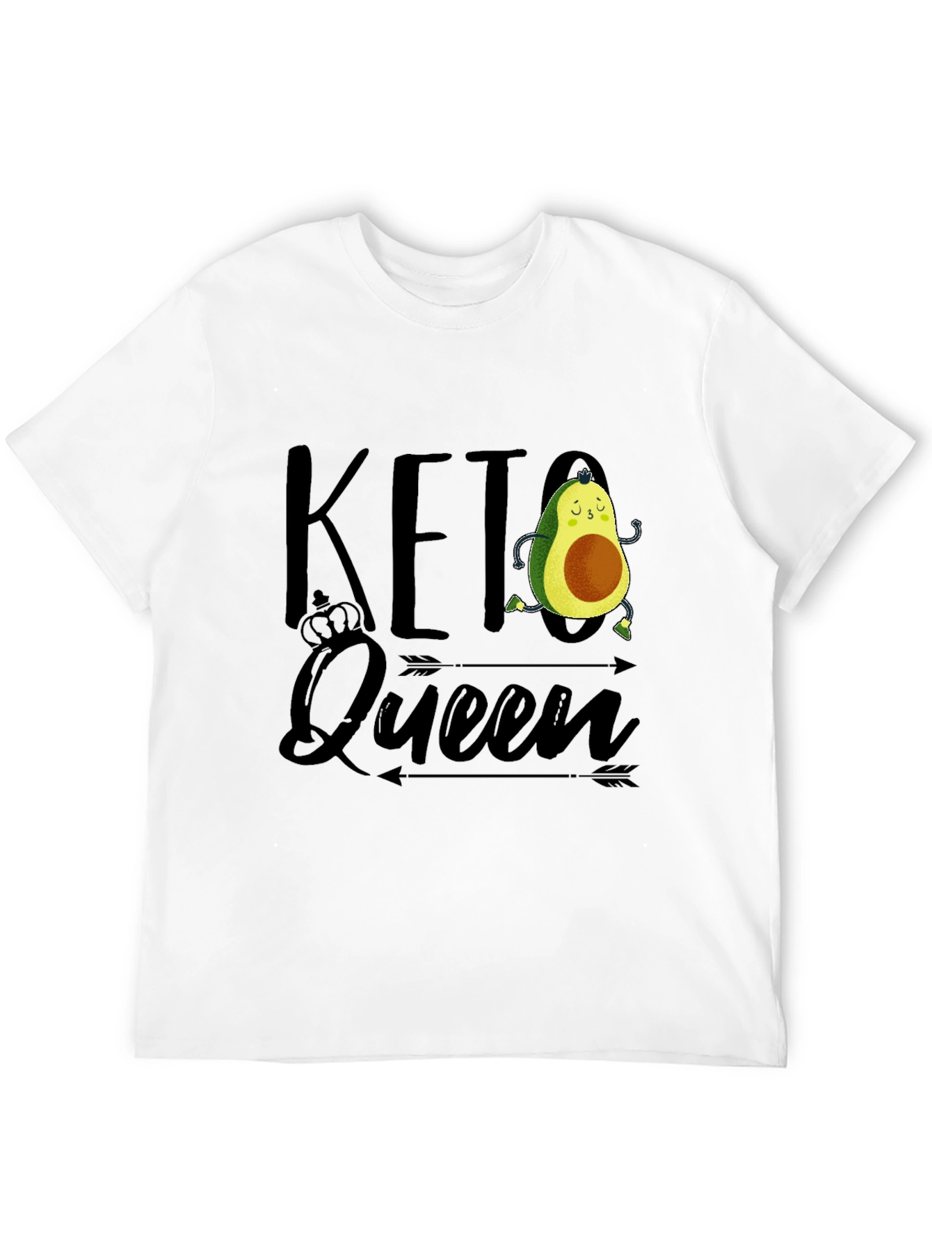 Keto Queen Avocado T-Shirt - Black