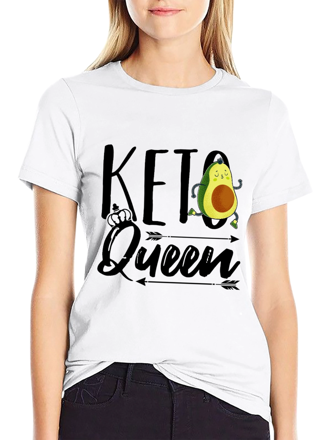 Keto Queen Avocado T-Shirt - Black