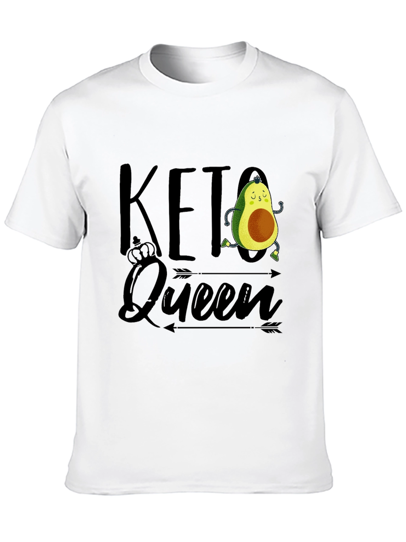 Keto Queen Avocado T-Shirt - Black