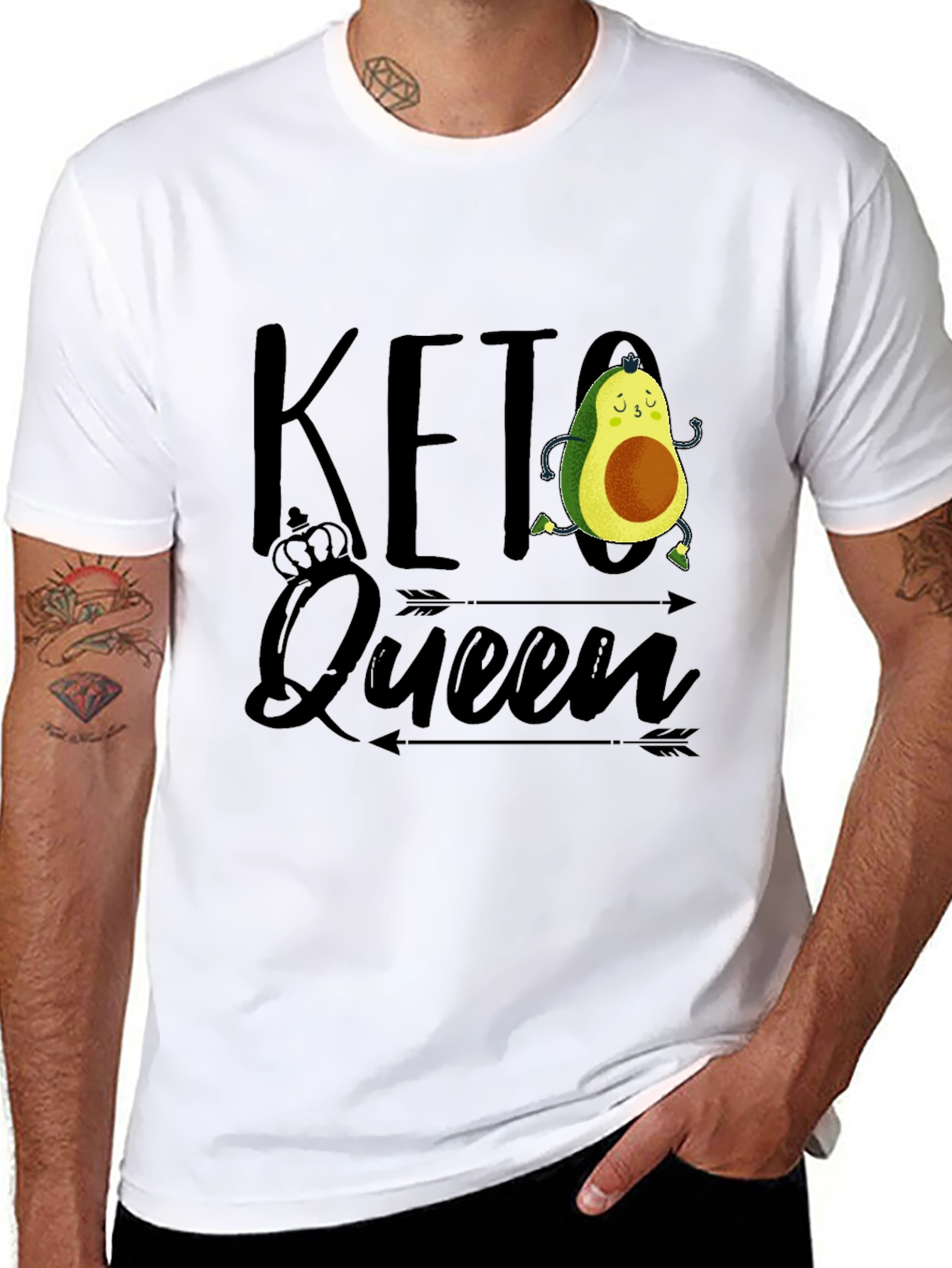 Keto Queen Avocado T-Shirt - Black