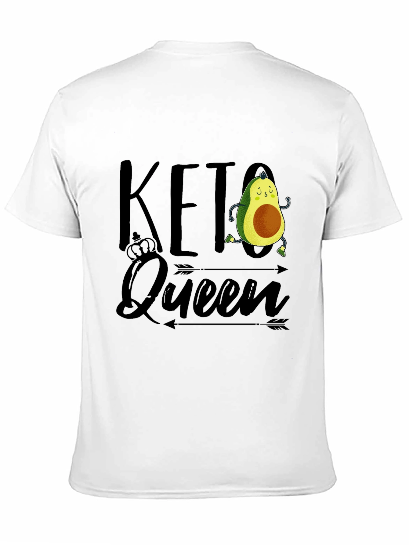 Keto Queen Avocado T-Shirt - Black