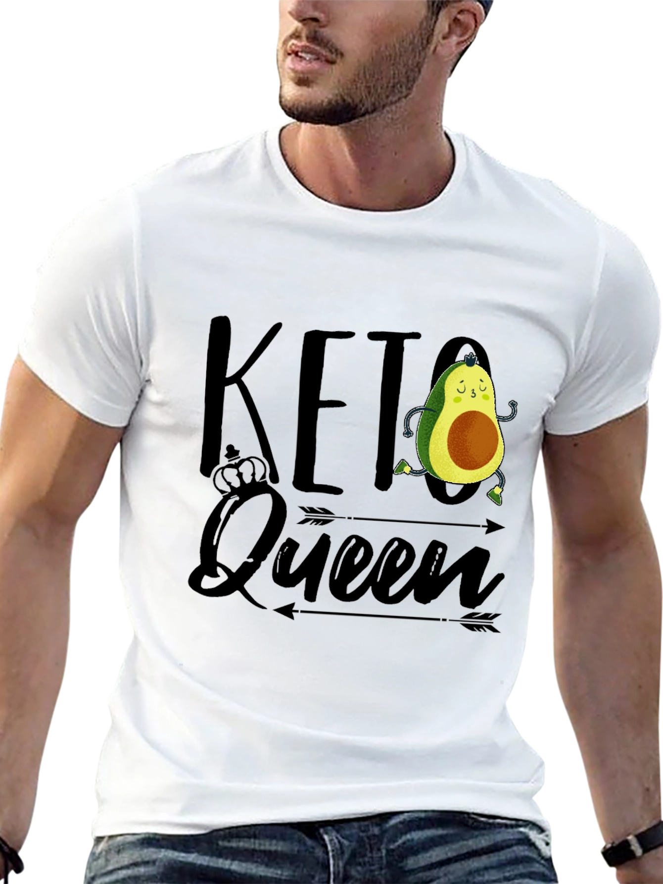 Keto Queen Avocado T-Shirt - Black