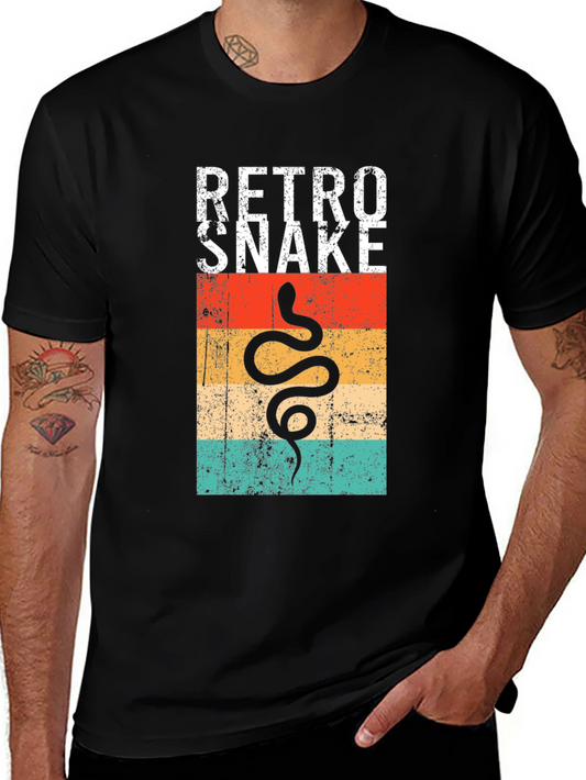 Retro Snake Graphic T-Shirt - Vintage Style