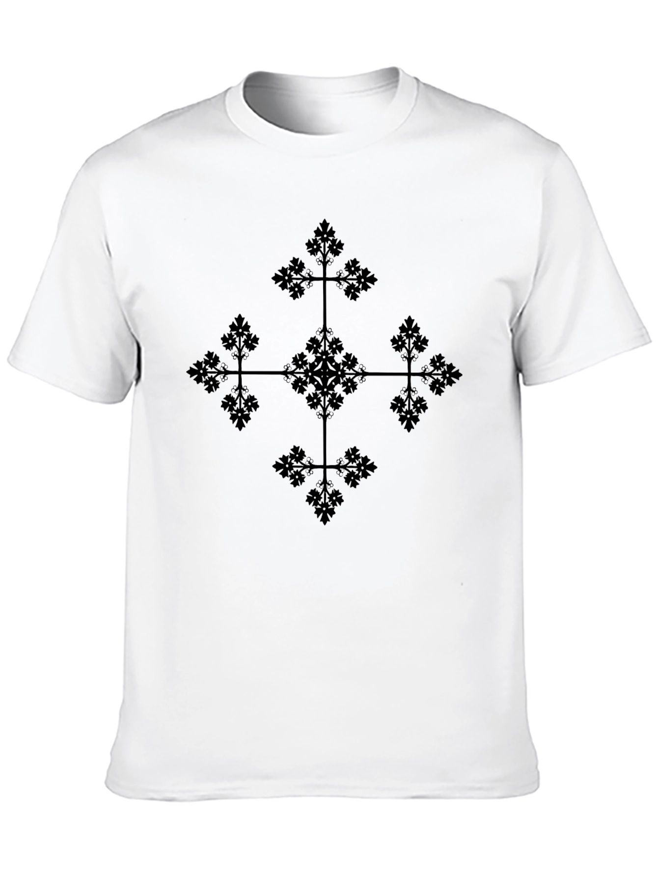 Geometric Black Tee: Stylish Casual Wear