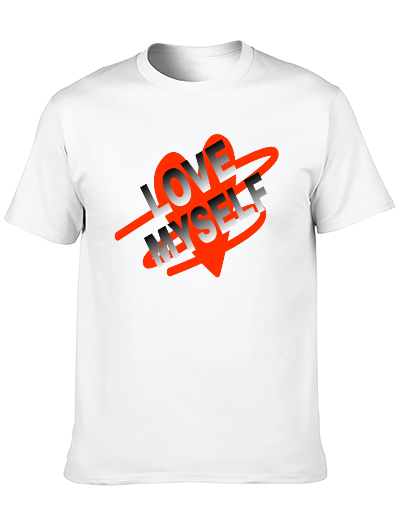 Love Myself Graphic Tee - Black Cotton T-Shirt