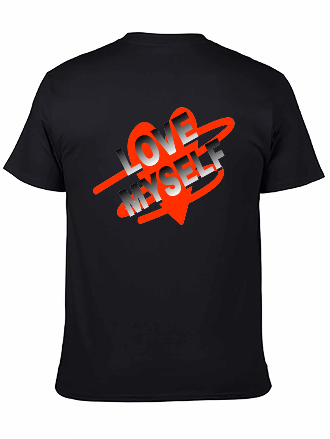 Love Myself Graphic Tee - Black Cotton T-Shirt