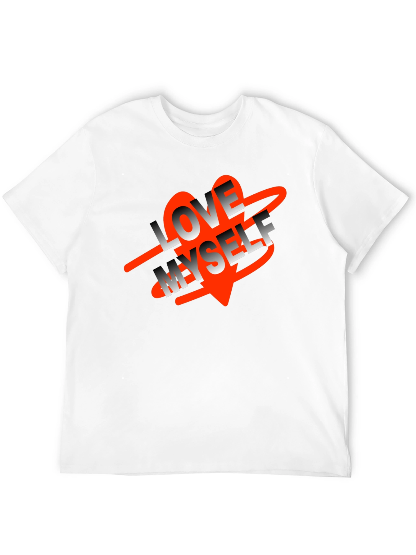Love Myself Graphic Tee - Black Cotton T-Shirt