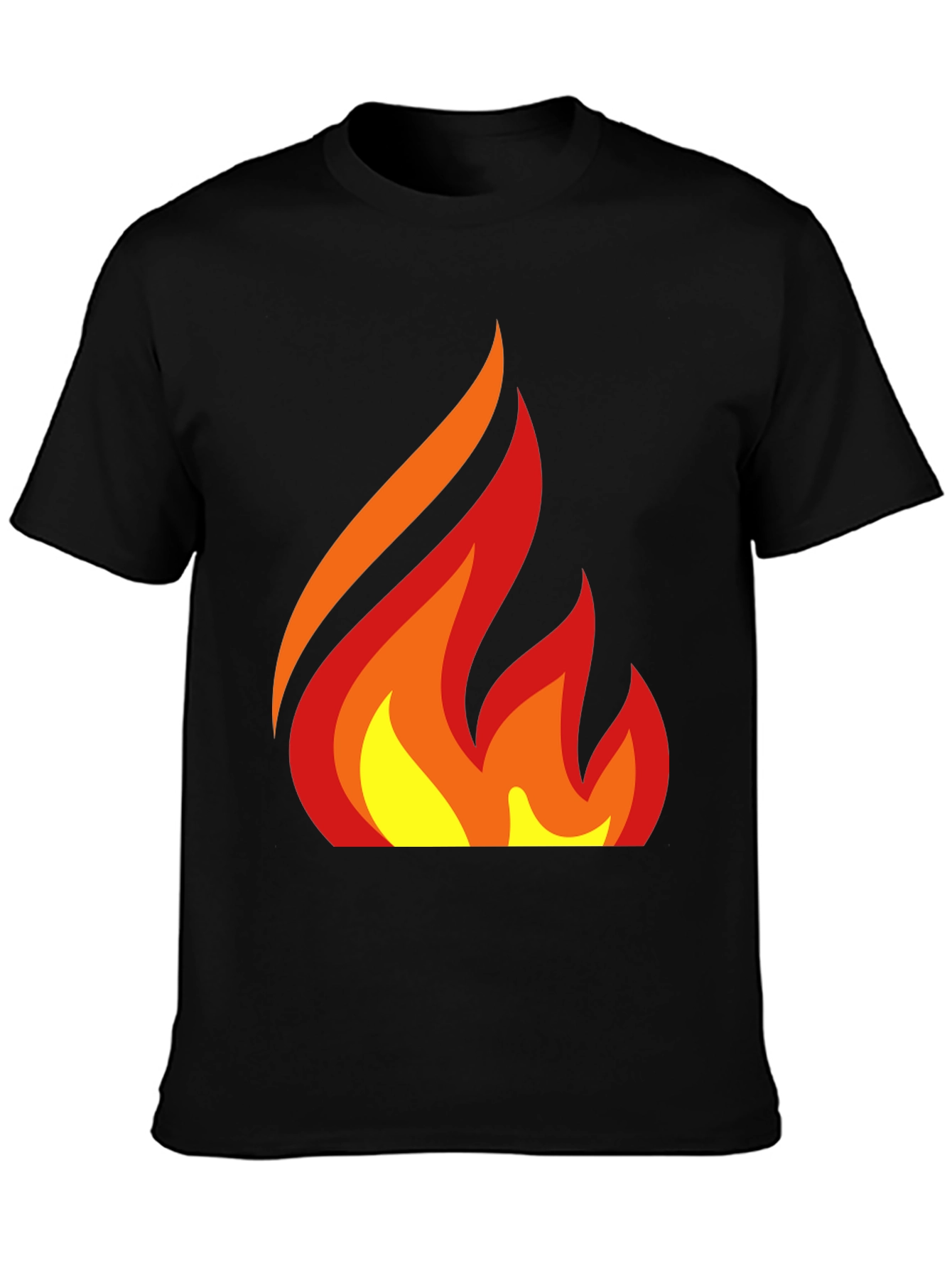 Fiery Graphic Tee - Bold Flame Design