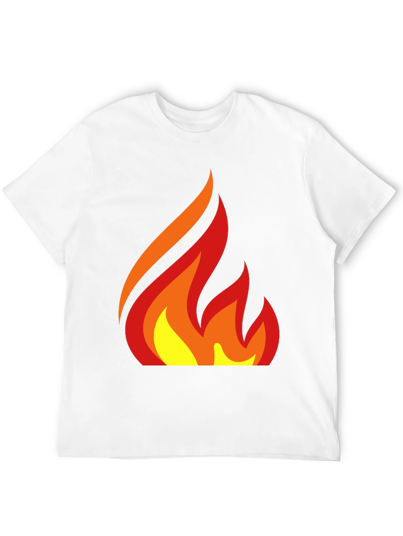 Fiery Graphic Tee - Bold Flame Design