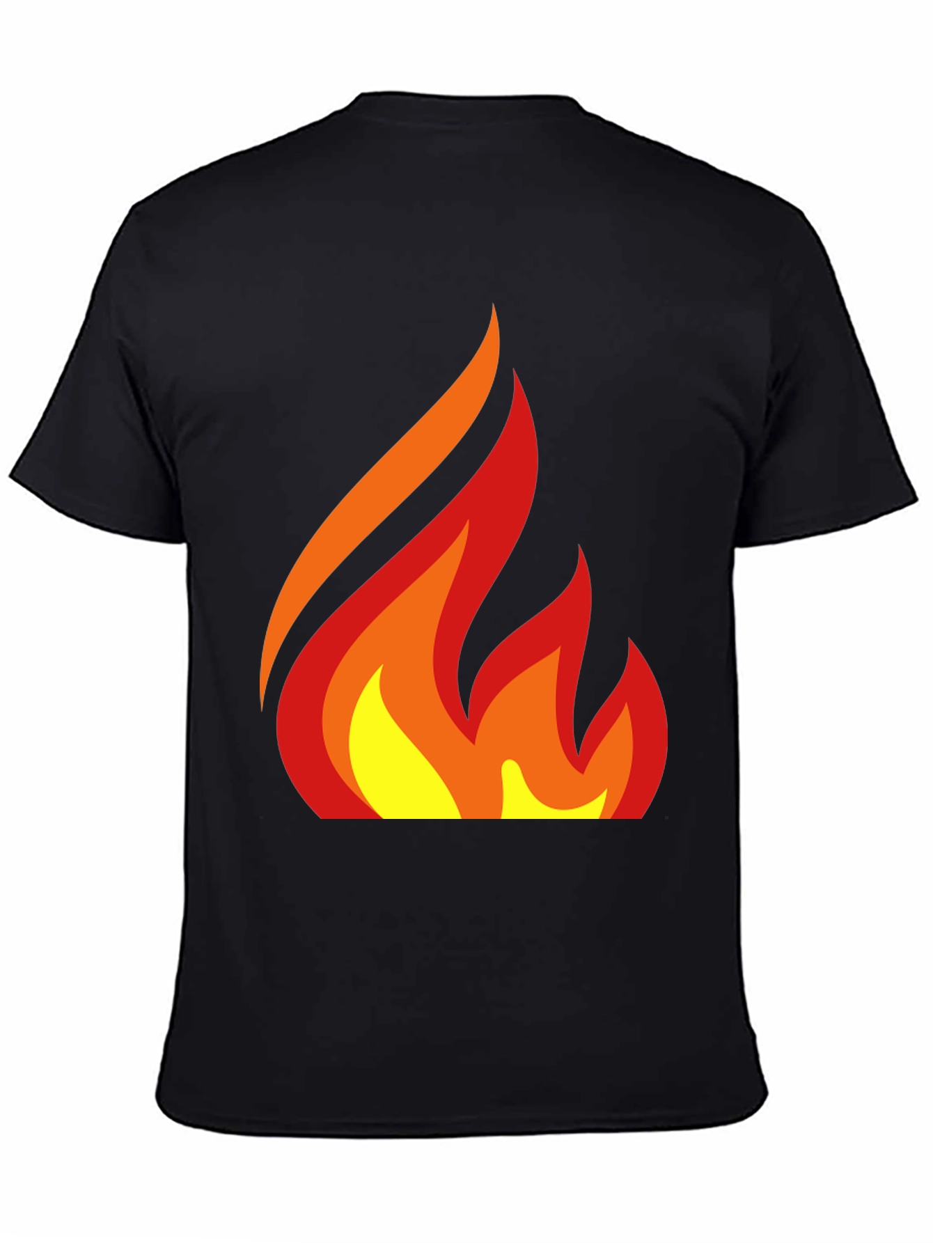 Fiery Graphic Tee - Bold Flame Design