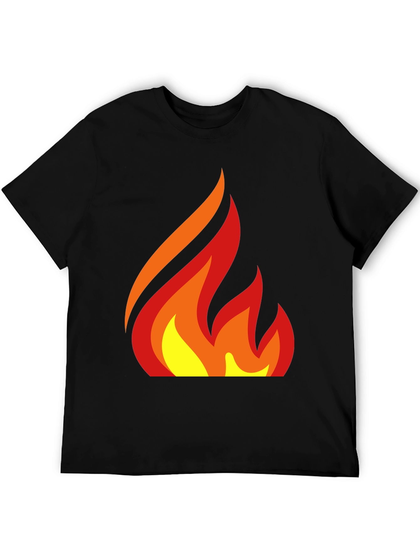 Fiery Graphic Tee - Bold Flame Design
