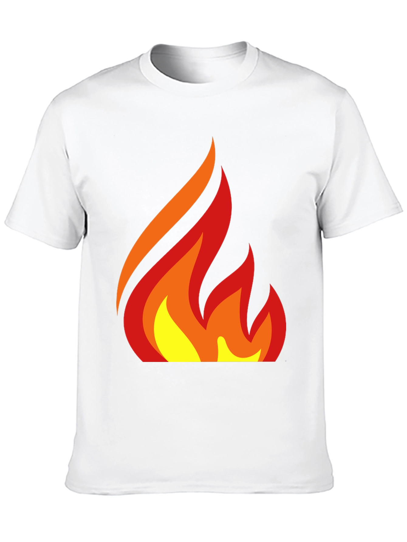 Fiery Graphic Tee - Bold Flame Design