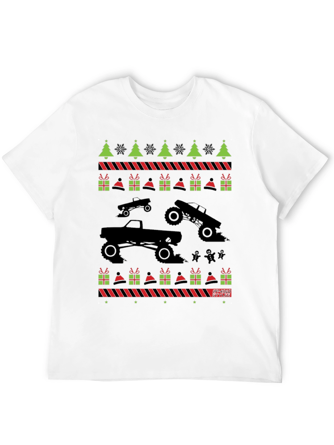 Monster Truck Ugly Christmas Sweater T-Shirt