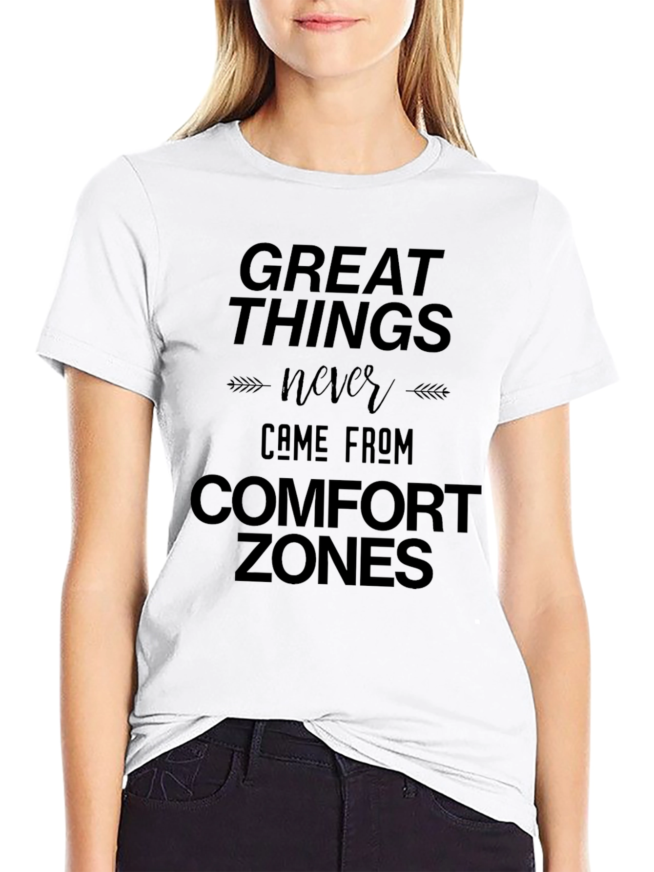 Motivational Graphic Tee - Comfort Zone Quote