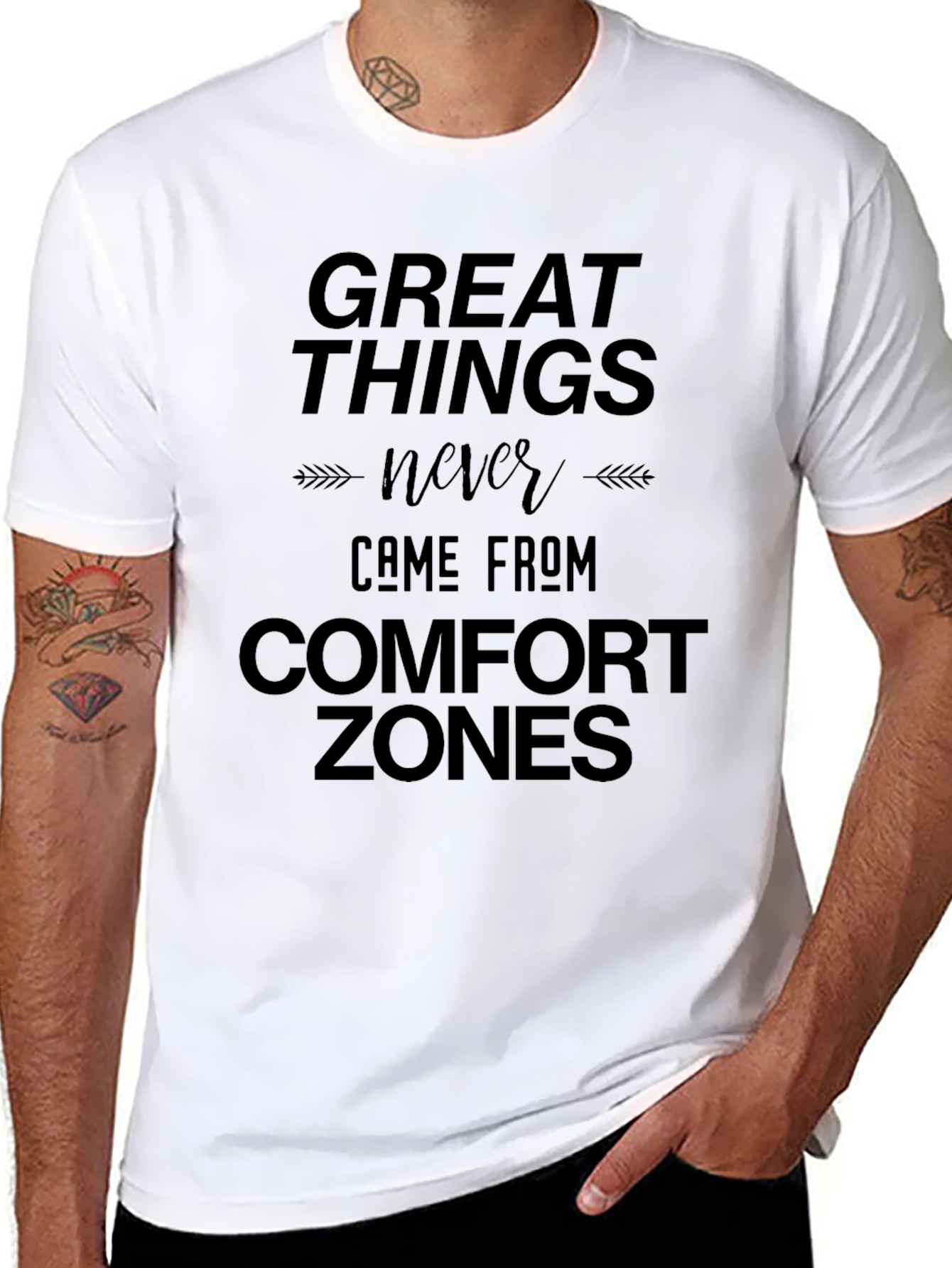 Motivational Graphic Tee - Comfort Zone Quote