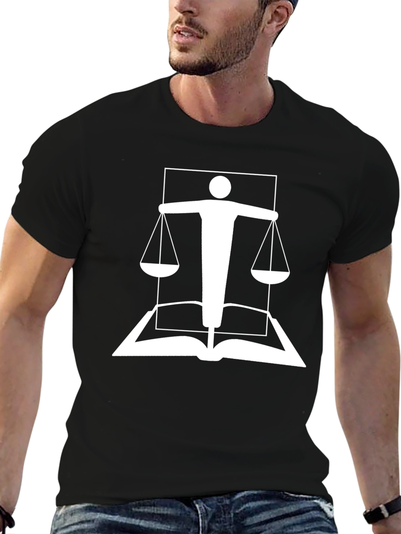 Lawyer Scale Black Graphic Tee