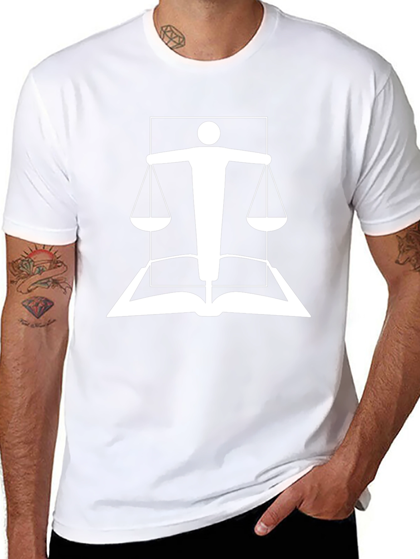 Lawyer Scale Black Graphic Tee