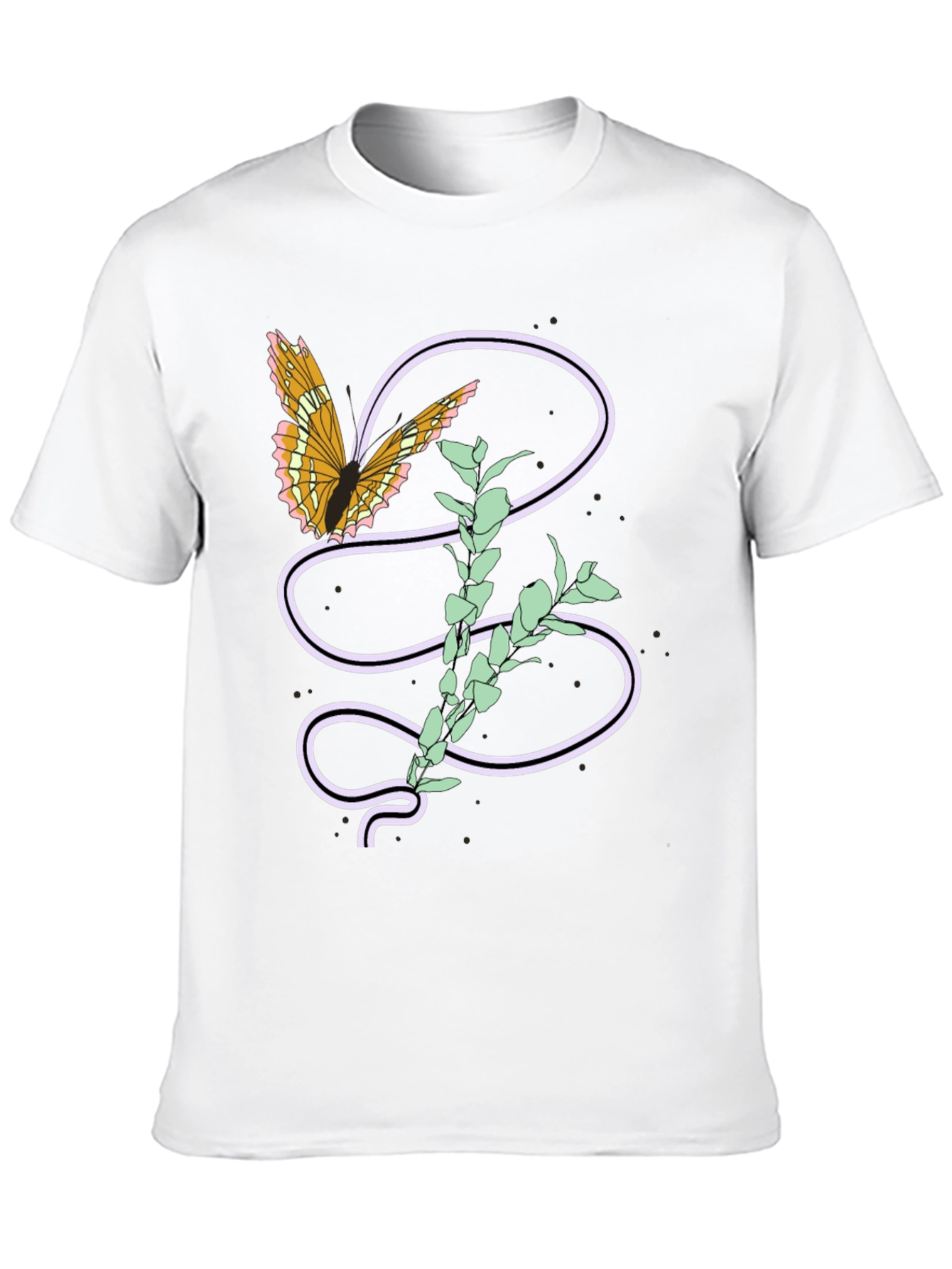 Butterfly and Plant Graphic Tee
