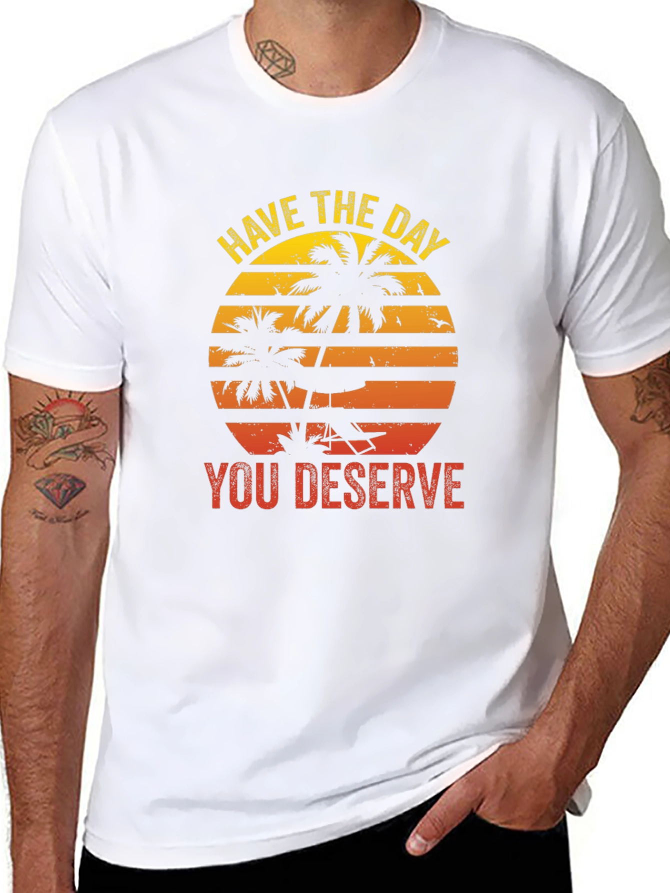 Sunset Palm Tree Graphic Tee