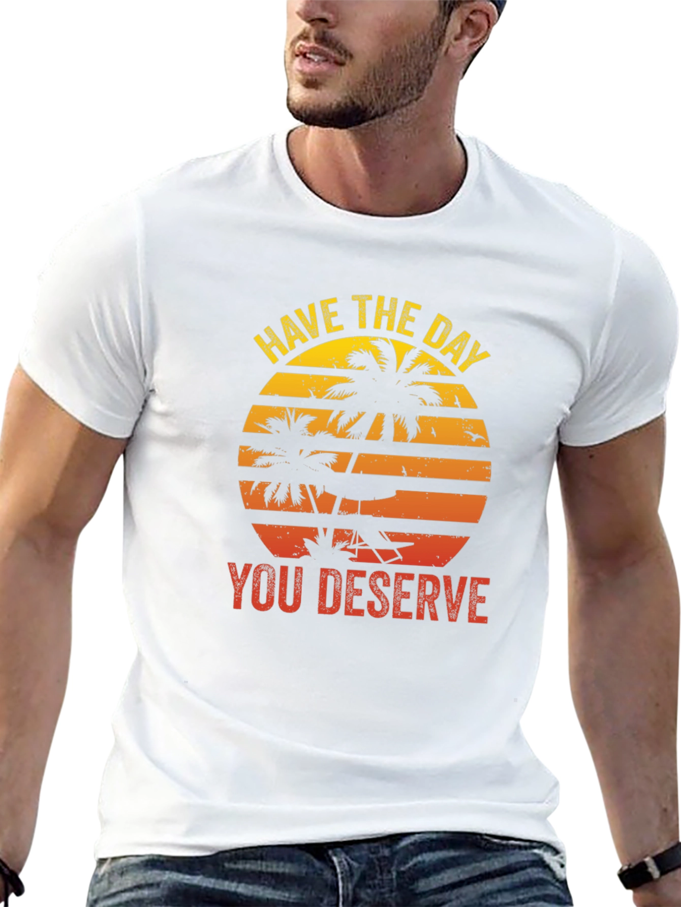 Sunset Palm Tree Graphic Tee