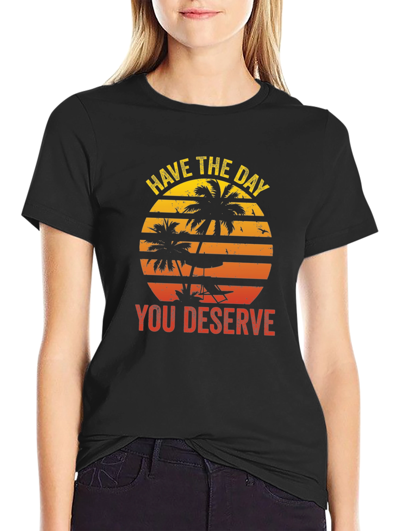 Sunset Palm Tree Graphic Tee
