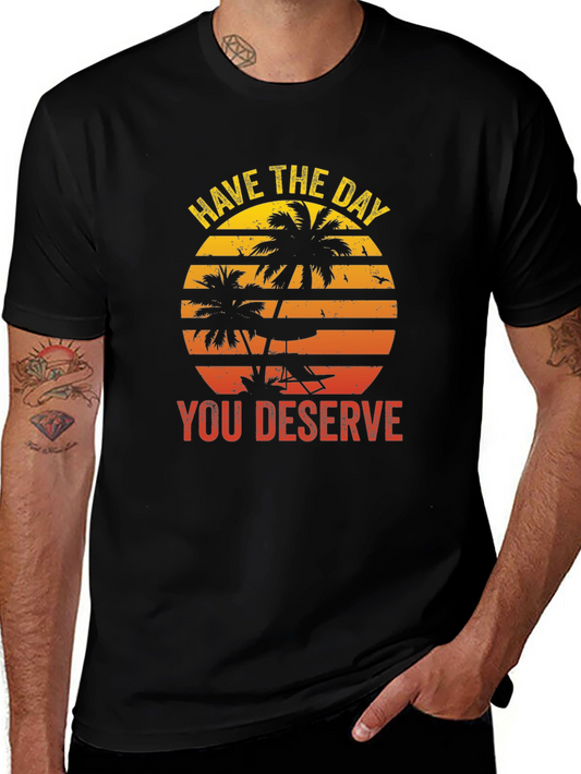Sunset Palm Tree Graphic Tee