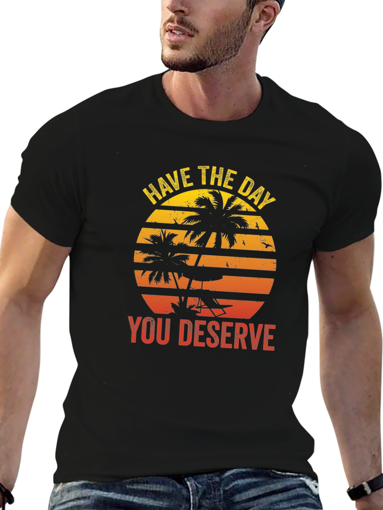 Sunset Palm Tree Graphic Tee