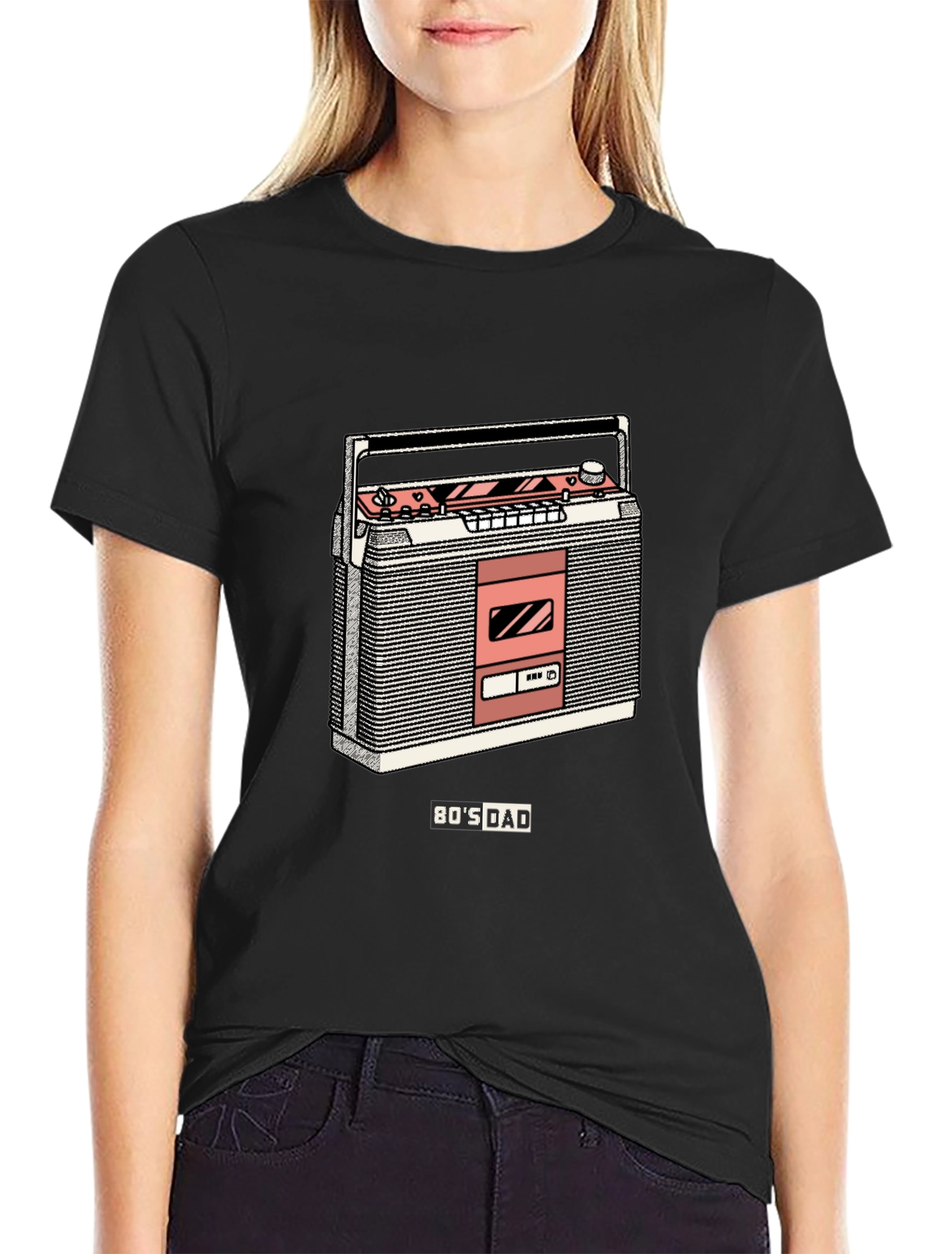 Retro 80s Dad Cassette Player Graphic Tee