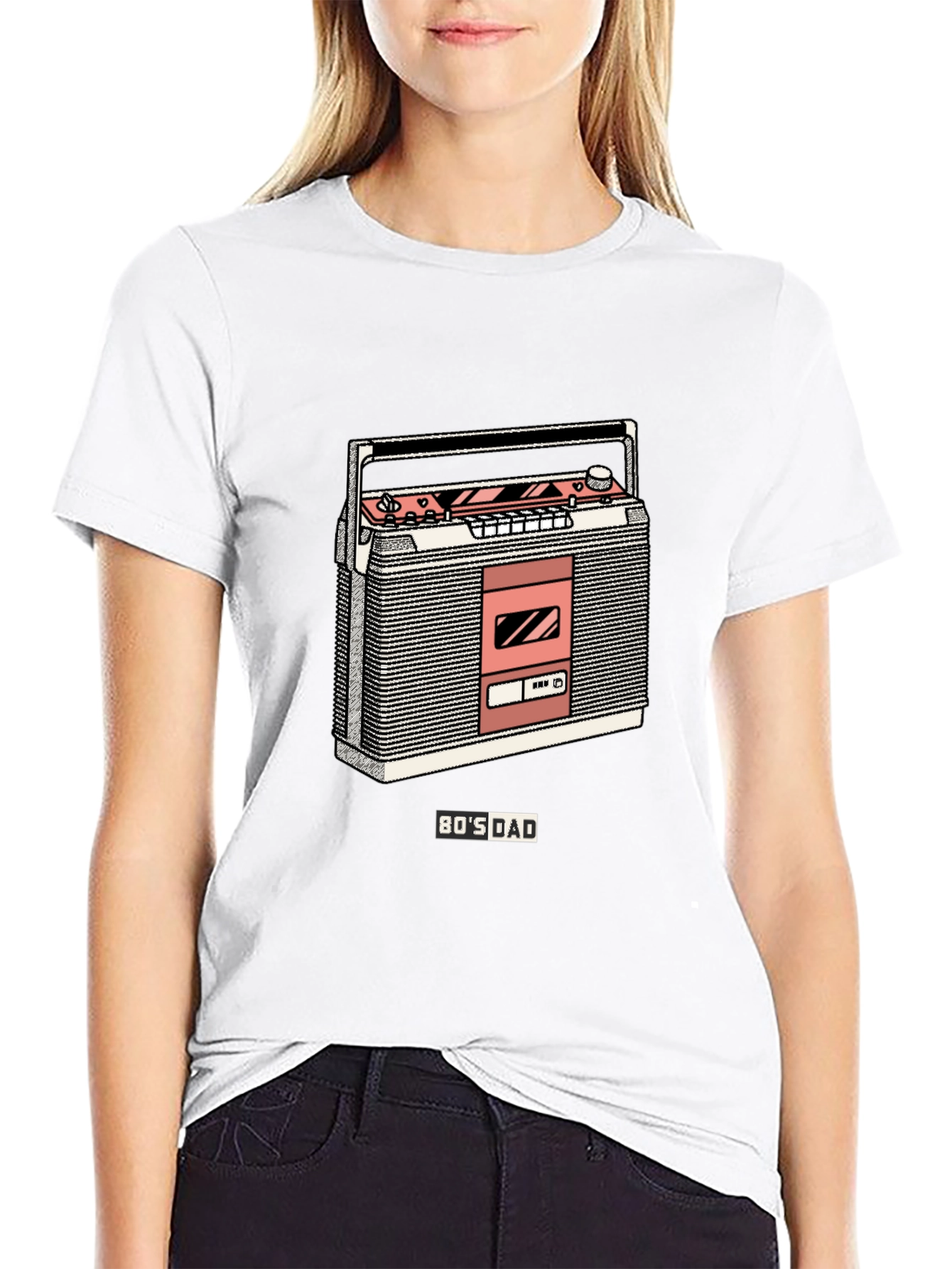Retro 80s Dad Cassette Player Graphic Tee