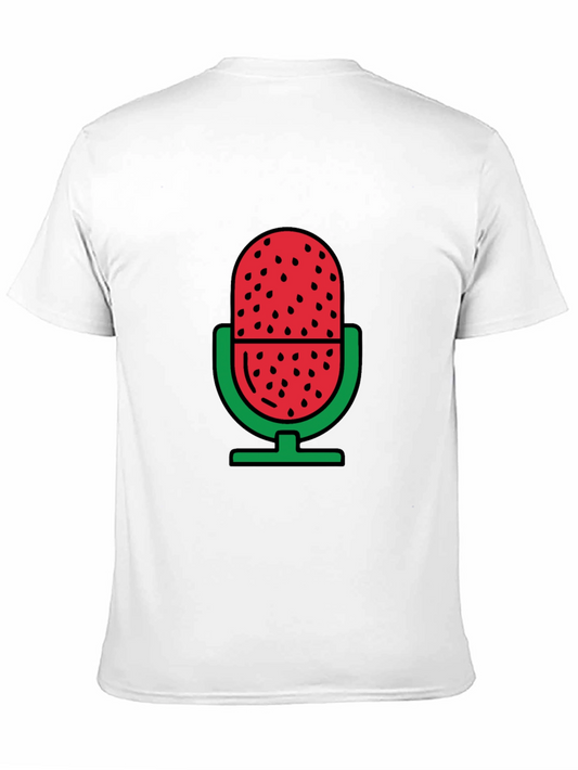 Watermelon Microphone Graphic Tee - Black