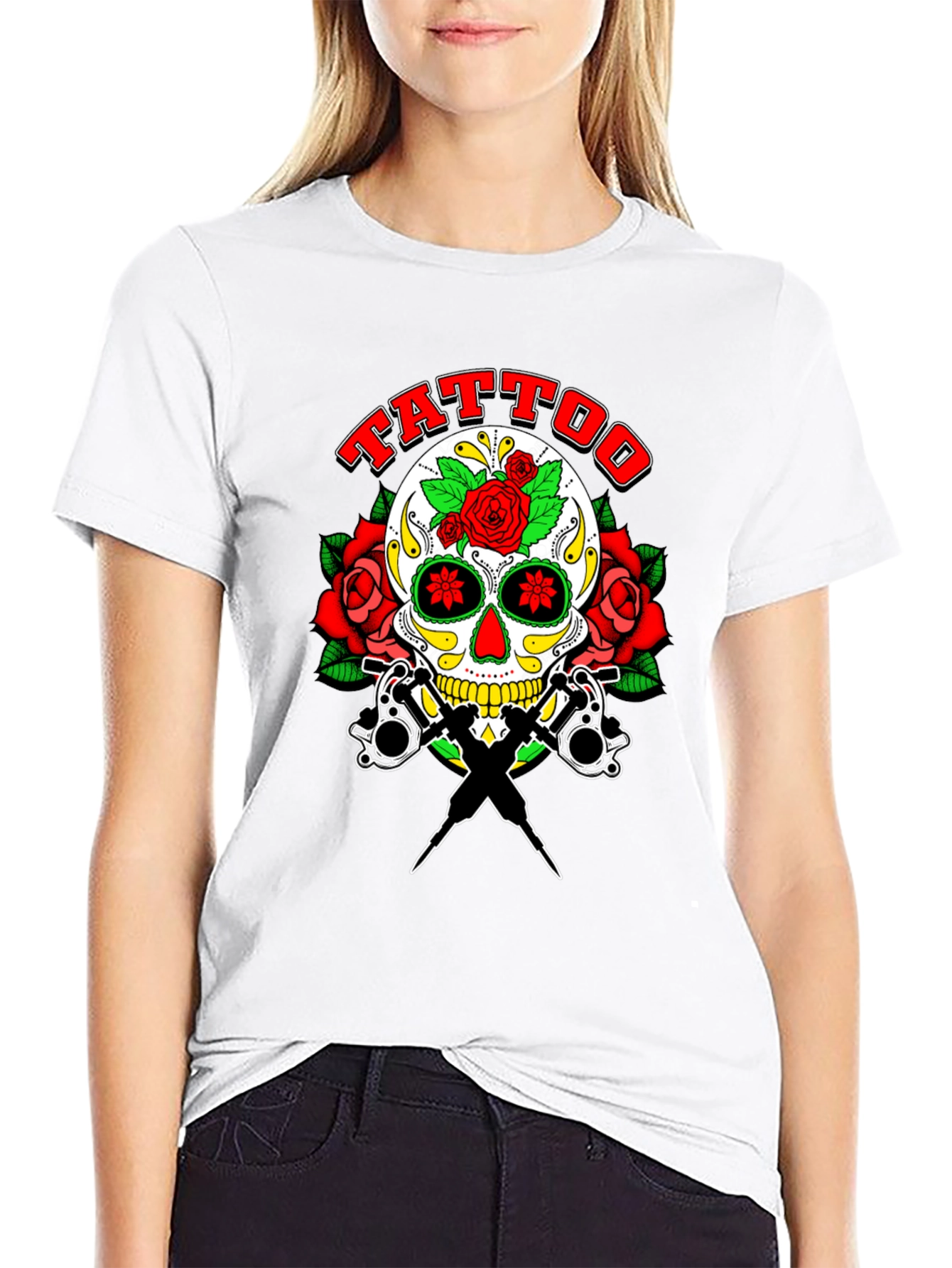 Tattoo Skull Graphic Tee