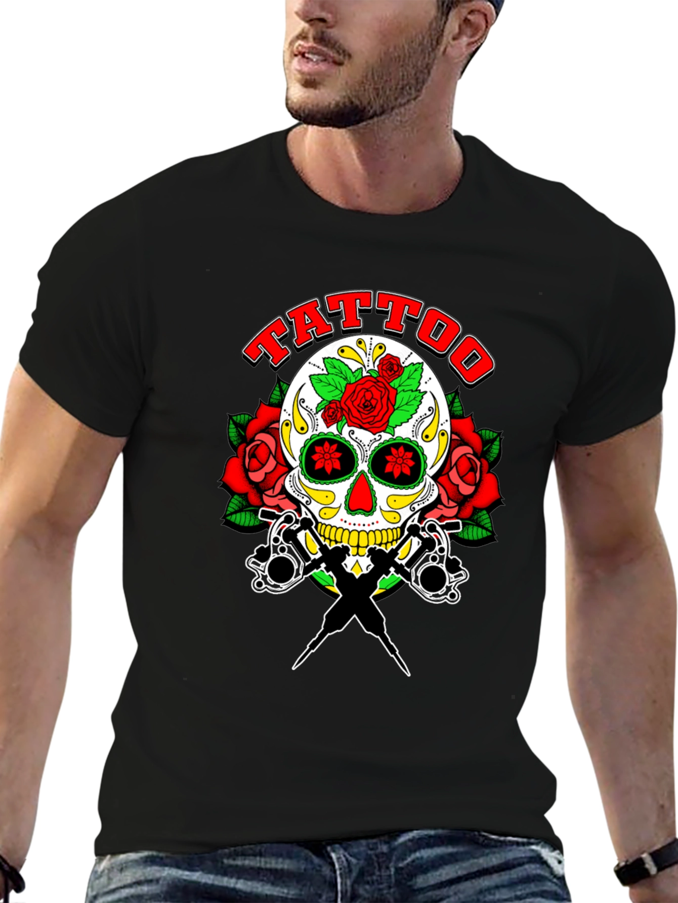 Tattoo Skull Graphic Tee