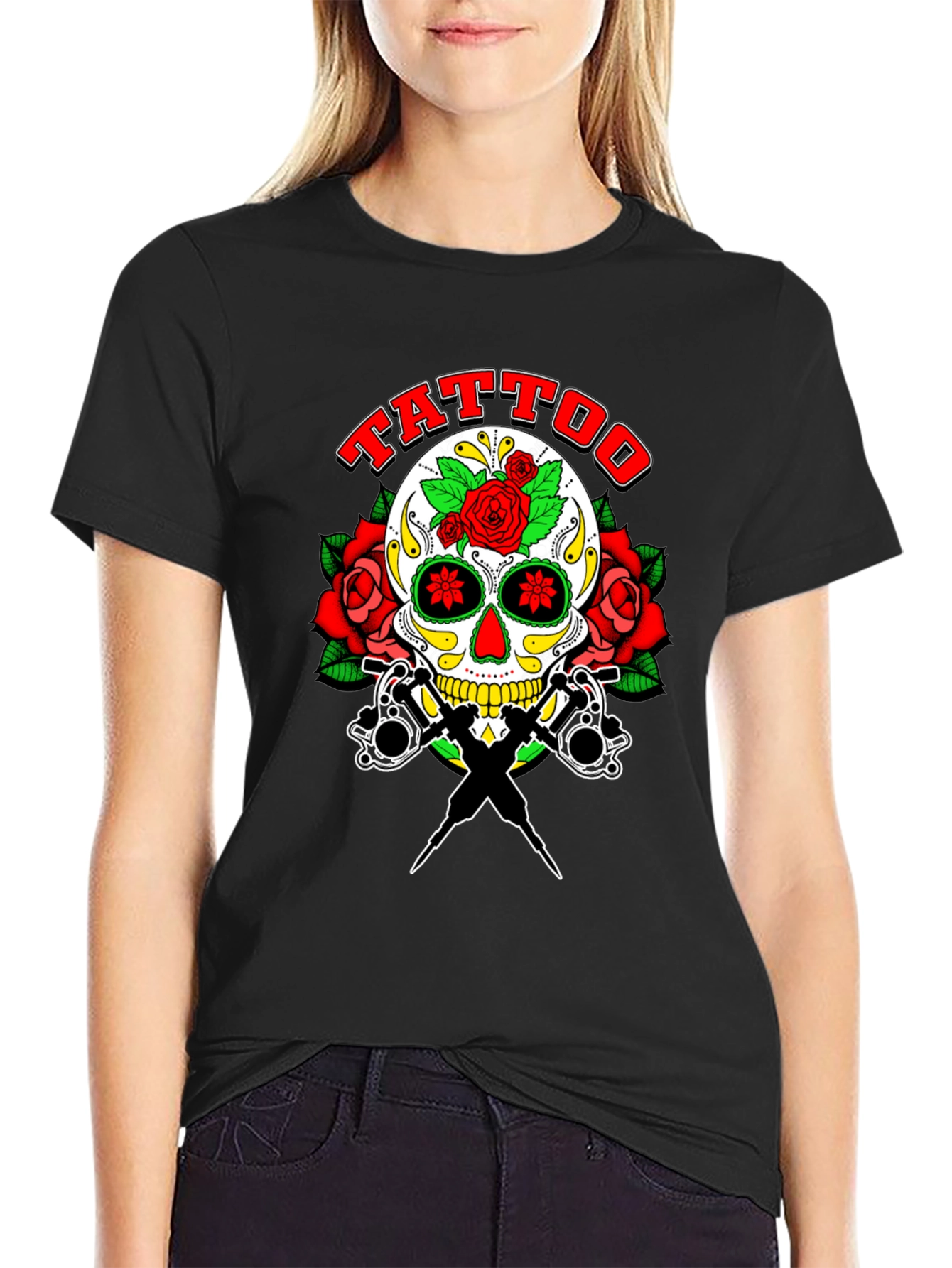 Tattoo Skull Graphic Tee