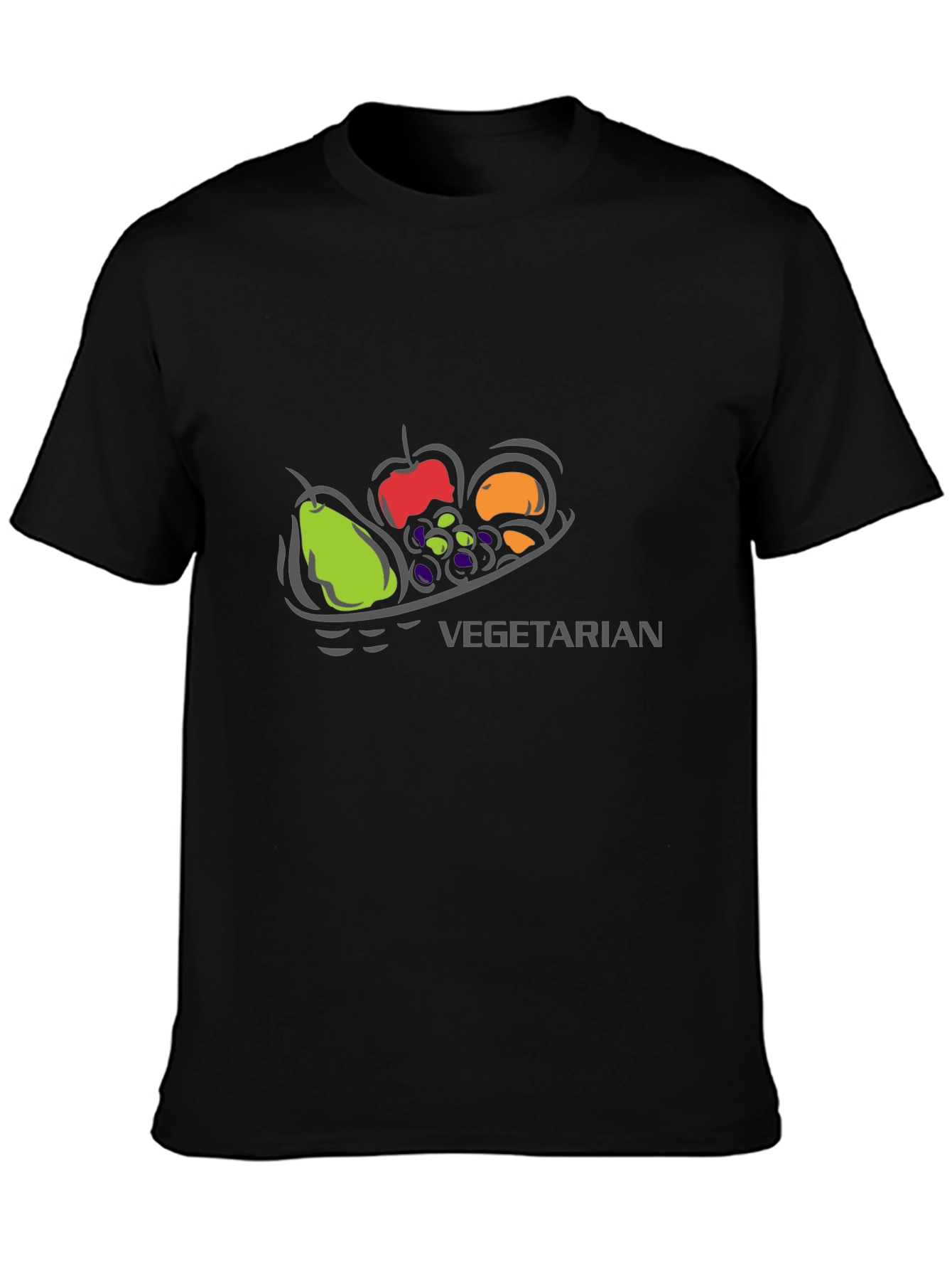 Vegetarian Fruit T-Shirt - Black