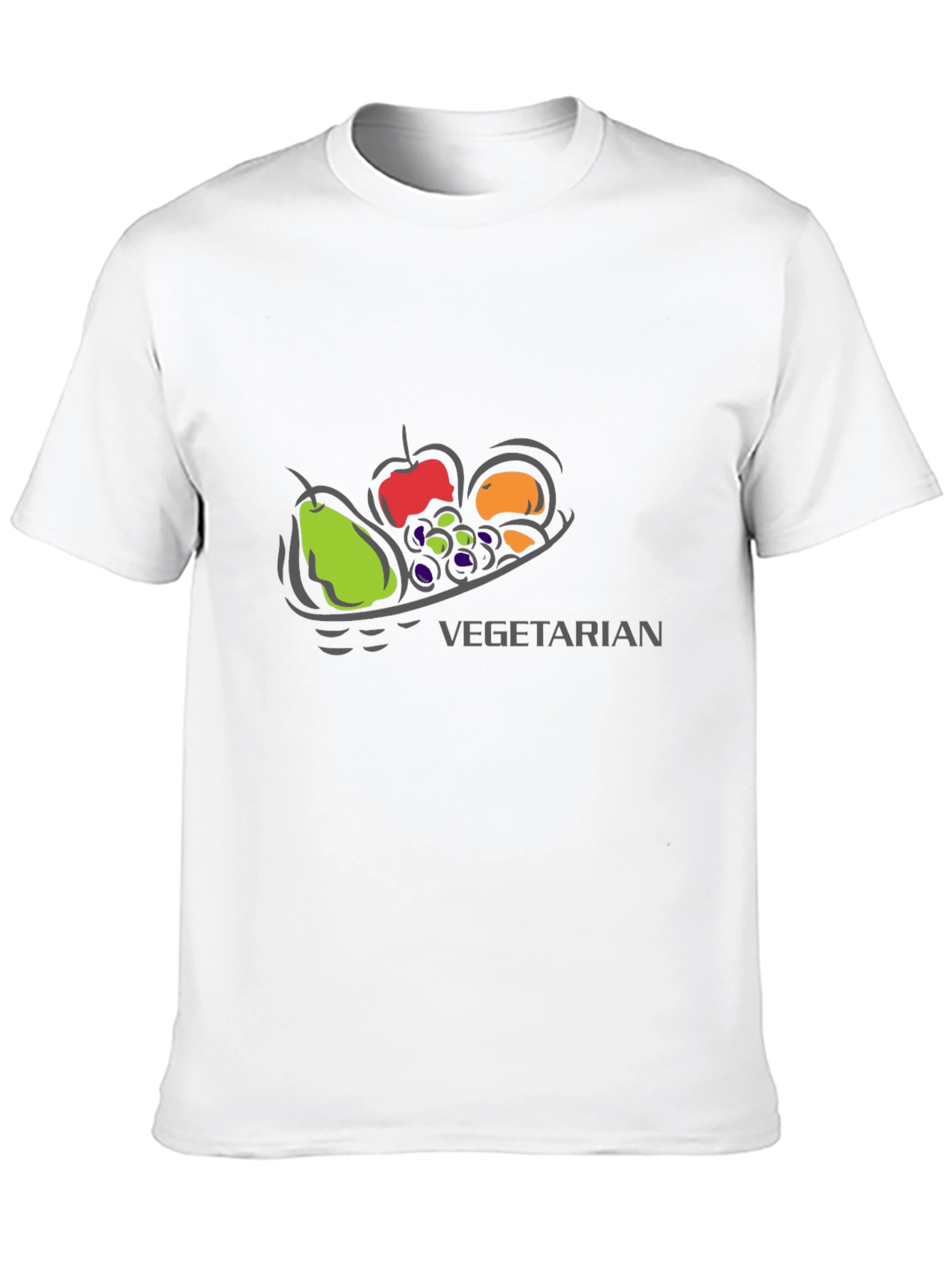 Vegetarian Fruit T-Shirt - Black