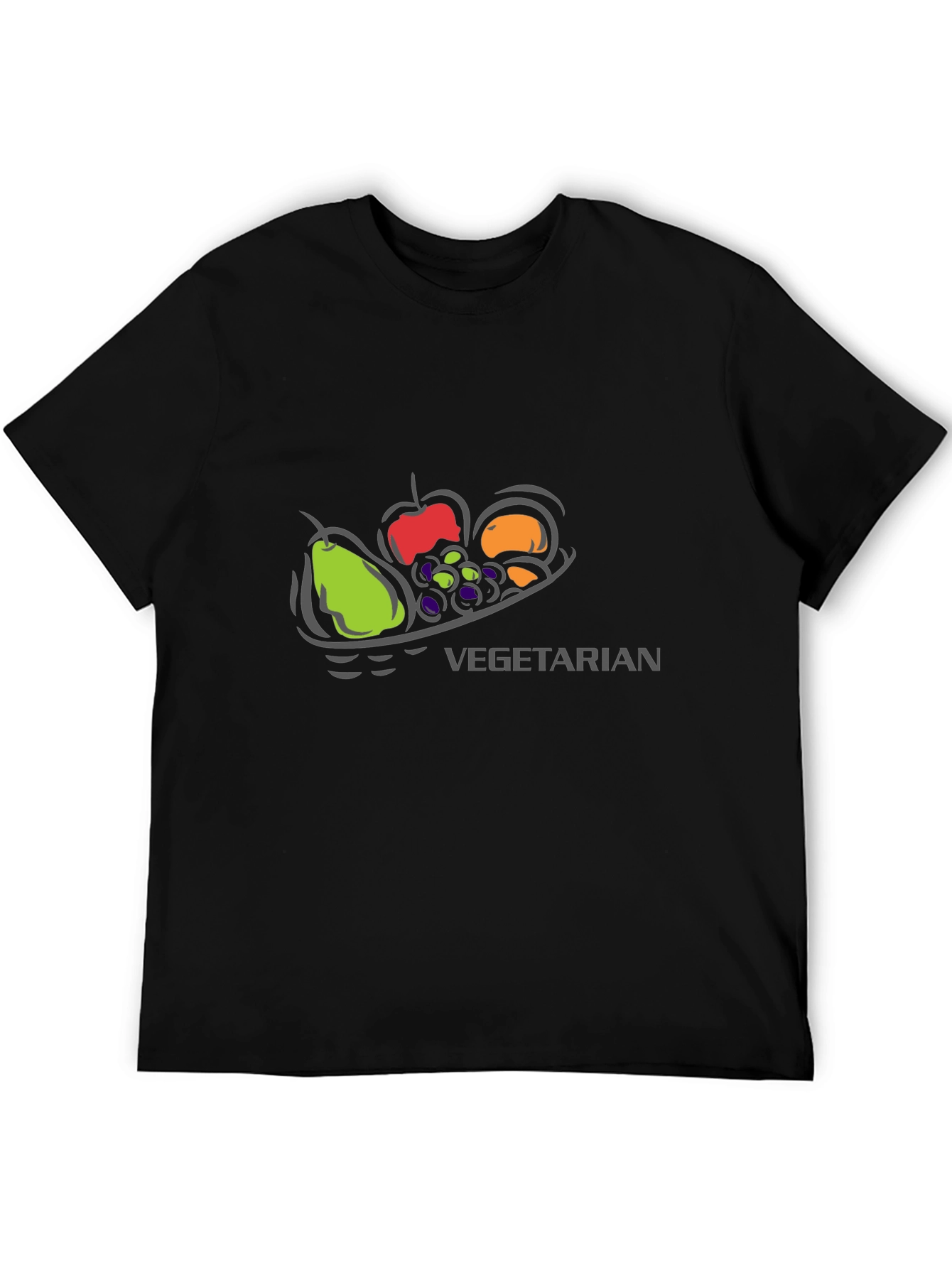 Vegetarian Fruit T-Shirt - Black