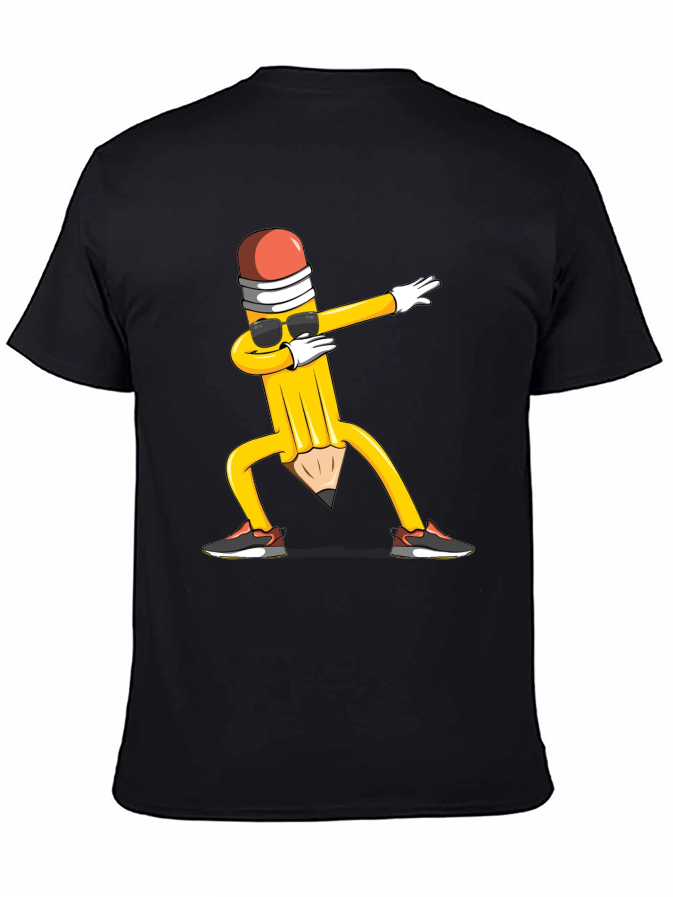 Dabbing Pencil Black T-Shirt - Fun Graphic Tee
