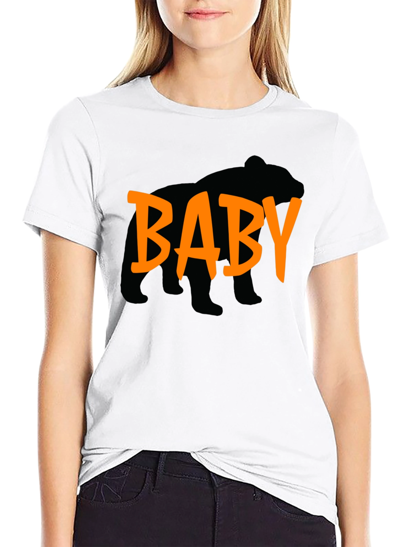 Baby Bear Graphic T-Shirt - Black