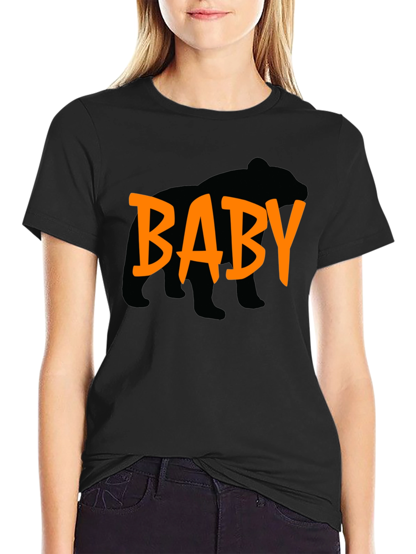 Baby Bear Graphic T-Shirt - Black