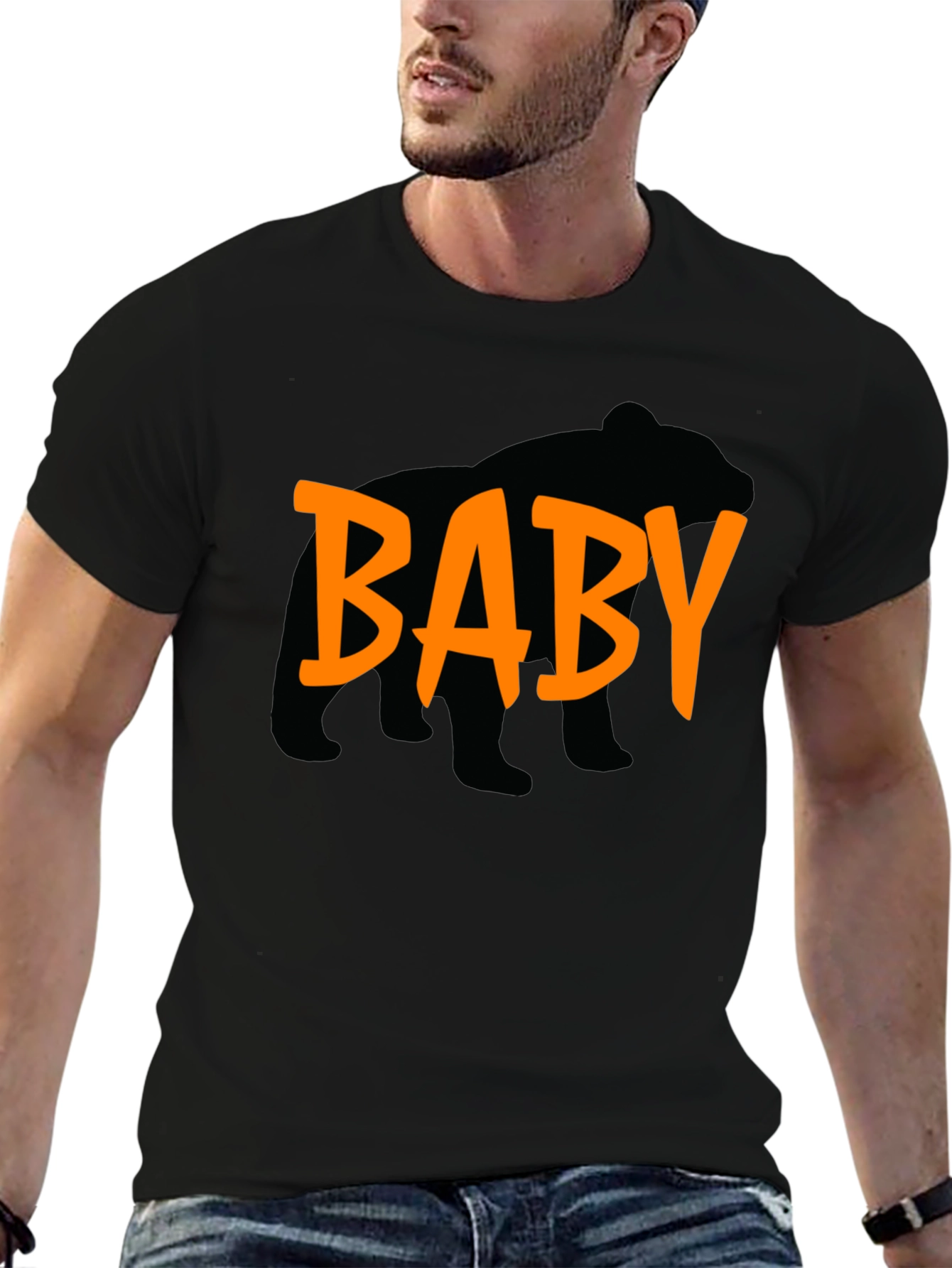 Baby Bear Graphic T-Shirt - Black